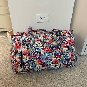 Vera Bradley Red and Blue Floral Travel Bag